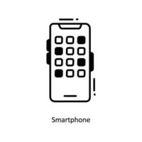 smartphone scarabocchio icona design illustrazione. avviare simbolo su bianca sfondo eps 10 file vettore