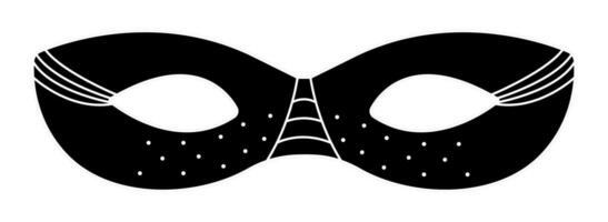nero e bianca masquerade maschera con doti e linee, vettore illustrazione per carnevale e festa