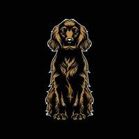 cocker spaniel silhouette vettore, retrò logo, Vintage ▾, cane testa, minimalismo, cane arte, all'aperto logo, cane illustrazione, a caccia vettore