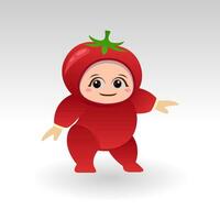 vettore pomodoro frutta kawaii cartone animato personaggio vettore divertente pomodoro frutta kawaii illustrazione