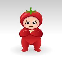 vettore pomodoro frutta kawaii cartone animato personaggio vettore divertente pomodoro frutta kawaii illustrazione