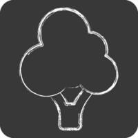 icona broccoli. relazionato per frutta e verdura simbolo. gesso stile. semplice design modificabile. semplice illustrazione vettore