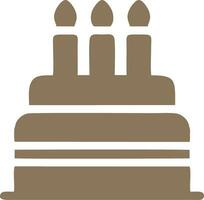logo icona torta vettore contento brithday momento