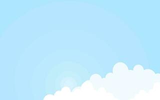 bianca nuvole carta tagliare con blu cielo sfondo vettore