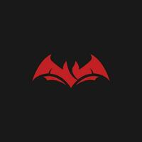 rosso pipistrello vettore icona logo modello Halloween elemento