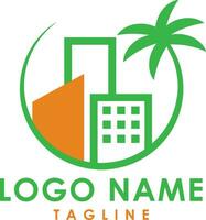 le case logo design vettore