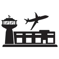 aeroporto icona logo vettore design modello illustrazione
