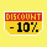 un' pixelated sconto cartello vettore