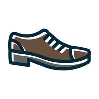 scarpe vettore di spessore linea pieno buio colori icone per personale e commerciale uso.