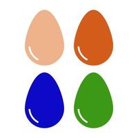 uovo illustrato su sfondo bianco vettore