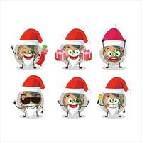 Santa Claus emoticon con tachigui soba cartone animato personaggio vettore