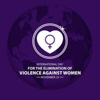 internazionale giorno per il eliminazione di violenza contro donne novembre 25 sfondo vettore illustrazione