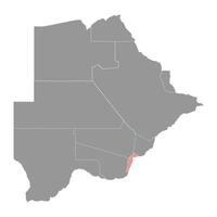 Sud est quartiere carta geografica, amministrativo divisione di botswana. vettore