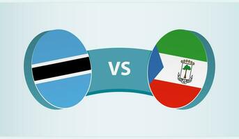Botswana contro equatoriale Guinea, squadra gli sport concorrenza concetto. vettore