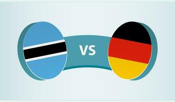 Botswana contro Germania, squadra gli sport concorrenza concetto. vettore