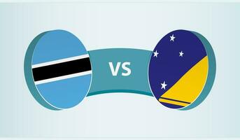 Botswana contro Tokelau, squadra gli sport concorrenza concetto. vettore