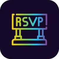 RSVP creativo icona design vettore