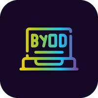 byod giro creativo icona design vettore