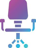 illustrazione del design dell'icona di vettore della sedia da scrivania