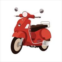 design di clip art a colori piatti per scooter vettore
