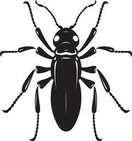 insetto monarchia logo termite maestà nel nero vettore