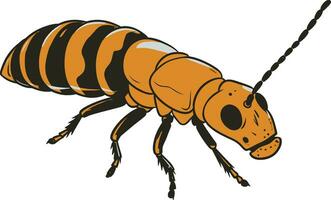 furtivo termite emblema crepuscolo insetto simbolo vettore