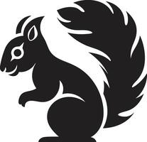 nero e bianca scoiattolo icona scoiattolo grafico vettore illustrazione