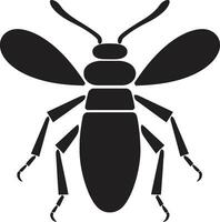 vettore termite infestazione nero bellezza insetto logo