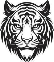 maestoso gattopardo righello logo nero tigre energia insegne vettore
