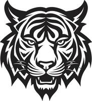 maestoso tigre iconografia felino reali insegne vettore