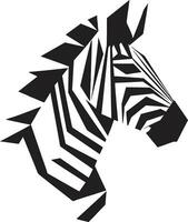 elegante zebre grazioso safari grazioso nero e bianca serenità vettore