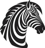 notti a strisce serenità marchio nero e bianca zebra monocromatico vettore