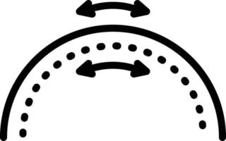 icona della linea per l'elasticità vettore