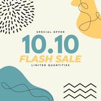 10.10.flash vendita promozione offerta banner.illustrazione vettoriale