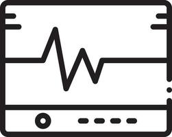 icona di linea per flatlining vettore