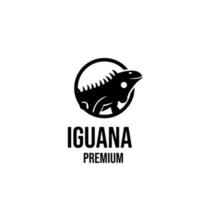 illustrazione del design dell'icona del logo dell'iguana vettore