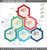 Progettazione variopinta del modello infographic di progettazione di vettore