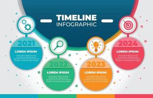 modello di sfondo infografica timeline vettore