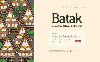 batak nord Sumatra Indonesia cultura illustrazione design idea vettore