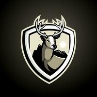cervo gli sport portafortuna logo design illustrazione vettore