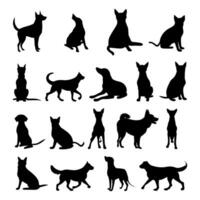 silhouette di cane vettore arte illustrazione