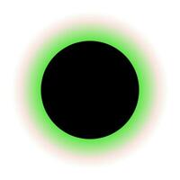 un' grande nero punto con un' verde squillare vettore icona.