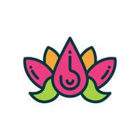 loto fiore pieno colore icona. vettore icona per il tuo sito web, mobile, presentazione, e logo design.