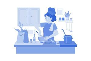 cucinando e cucina illustrazione concetto su bianca sfondo vettore