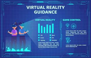 infografica di guida alla realtà virtuale vettore