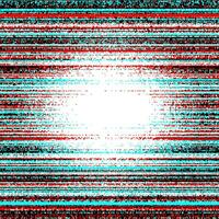 problema tecnico astratto vettore sfondo con sbiancato centro, errore effetto, casuale orizzontale blu, rosso, nero pixelated Linee per design concetti, manifesti, sfondi, presentazioni e stampe.