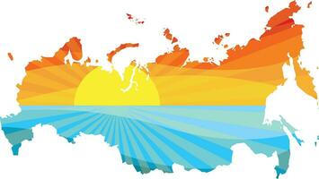 colorato tramonto schema di Russia vettore grafico illustrazione icona