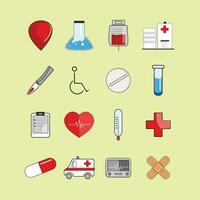prevenzione, medicinale, cura per ospedale pazienti e medici vettore