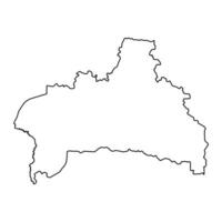 Brest regione carta geografica, amministrativo divisione di bielorussia. vettore