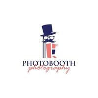 cabina fotografica fotografia logo design vettore modello